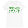 wicked smaht funny Ladies Fitted T-Shirt