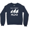 run forest run white color Crewneck Sweatshirt
