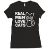 real men love cats Ladies Fitted T-Shirt