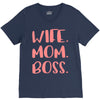 wife boss mom V-Neck Tee