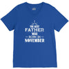 The Best Father Was Born In November V-Neck Tee