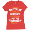 Super Cool Grandson Of A Freaking Awesome Pop Pop Ladies Fitted T-Shirt