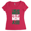 i wear green for my mom liver cancer awareness Women's Triblend Scoop T-shirt