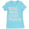 real men love pugs Ladies Fitted T-Shirt