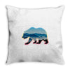 wild bear Throw Pillow