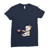 Cute Baby Painter's Dad Love Ladies Fitted T-Shirt