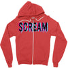 scream 3d Zipper Hoodie