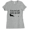 kitten kitty talk to your cat about catnip gifts for dad Ladies Fitted T-Shirt
