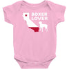 californian boxer lover Baby Bodysuit