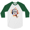 American Flag Q Fire 3/4 Sleeve Shirt