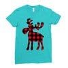 lumberjack reindeer Ladies Fitted T-Shirt