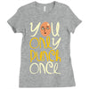 you only punch once Ladies Fitted T-Shirt