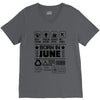Born In June V-Neck Tee
