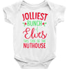 jolliest bunch of elves this side of the nuthouse Baby Bodysuit