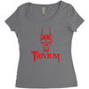 screaming skull Women's Triblend Scoop T-shirt