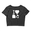 i love house music dj baseball Crop Top