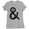 peace and love tshirt party heart tee no war stoner hippie sign ladies Ladies Fitted T-Shirt