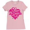 love (3) Ladies Fitted T-Shirt