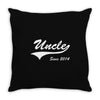 Uncle Since 2014 Throw Pillow