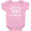 legends are born in february t shirt Baby Onesie