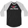 i love my crazy girl friend 3/4 Sleeve Shirt