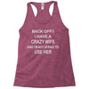 husbands wives joke Racerback Tank