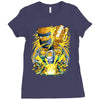 follow the friar   design two Ladies Fitted T-Shirt