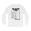 August Girl Facts Virgo Long Sleeve Shirts