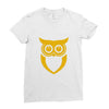 owl  (10) Ladies Fitted T-Shirt