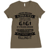 Super Cool Gigi Of A Freaking Awesome Granddaughter Ladies Fitted T-Shirt