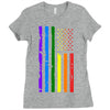 rainbow american flag Ladies Fitted T-Shirt