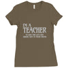 i'm a teacher to save time let's assume i'm never wrong Ladies Fitted T-Shirt