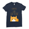 cattfeine mug Ladies Fitted T-Shirt