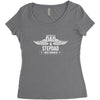 i have two titles dad and stepdad Women's Triblend Scoop T-shirt