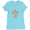 occupy wall street t shirt 99% organize carry on anti corporate greed Ladies Fitted T-Shirt