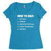 how to golf best trending Women's Triblend Scoop T-shirt