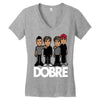 dobre twins dobre brother Women's V-Neck T-Shirt