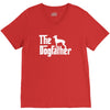 the dogfather italian greyhound white V-Neck Tee