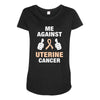 Me Against Uterine Cancer Maternity Scoop Neck T-shirt