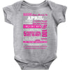 quens are born in april Baby Bodysuit