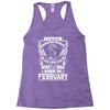 Never Underestimate Dog Rescuer Who Was Born February Racerback Tank