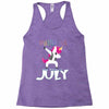 july born unicorns Racerback Tank