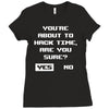 hacking time Ladies Fitted T-Shirt