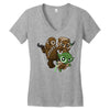 power critters Women's V-Neck T-Shirt