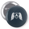wings letter a Pin-back button