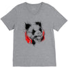 panda roar scratch V-Neck Tee