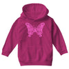 breast cancer butterfly Youth Hoodie