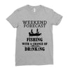 fishing funny Ladies Fitted T-Shirt