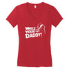 darth vader who's your daddy funny Women's V-Neck T-Shirt