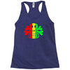 rasta skull and crossbones reggae dub club rave Racerback Tank